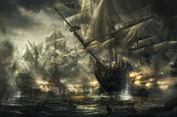  Seeschlachts Malerei - Royal George von Radojavor Kriegsschiff Seeschlachts